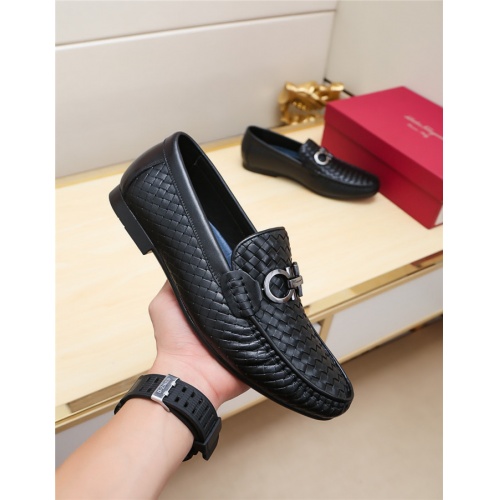 Replica Salvatore Ferragamo Leather Shoes For Men #515310 $82.00 USD for Wholesale