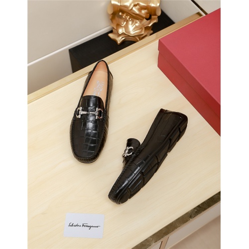 Replica Salvatore Ferragamo Leather Shoes For Men #515642 $72.00 USD for Wholesale