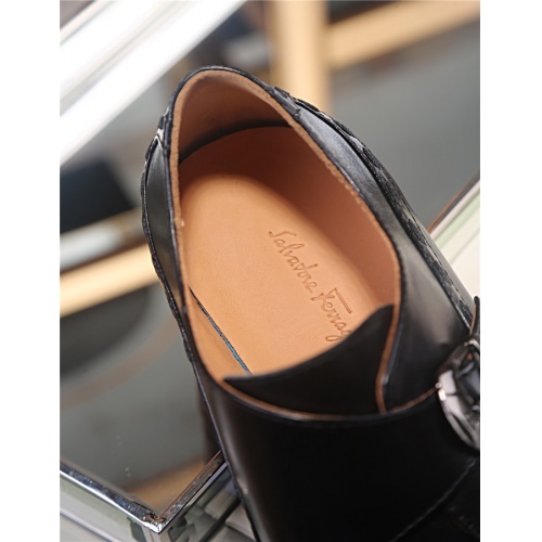 Replica Salvatore Ferragamo Leather Shoes For Men #516643 $122.00 USD for Wholesale