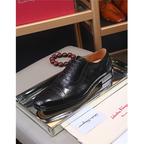 Replica Salvatore Ferragamo Leather Shoes For Men #516644 $122.00 USD for Wholesale