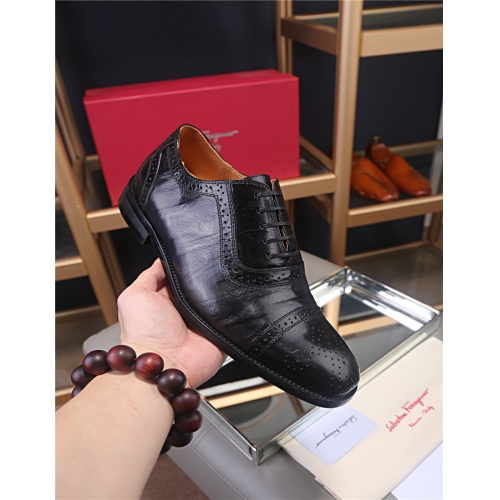 Replica Salvatore Ferragamo Leather Shoes For Men #516644 $122.00 USD for Wholesale