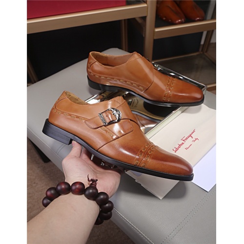 Salvatore Ferragamo Leather Shoes For Men #516645 $122.00 USD, Wholesale Replica Salvatore Ferragamo Leather Shoes