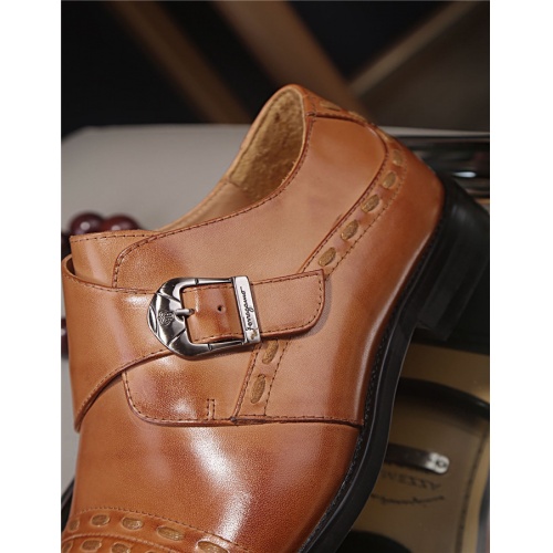 Replica Salvatore Ferragamo Leather Shoes For Men #516645 $122.00 USD for Wholesale