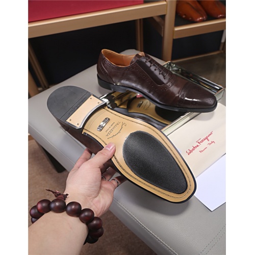 Replica Salvatore Ferragamo Leather Shoes For Men #516646 $122.00 USD for Wholesale