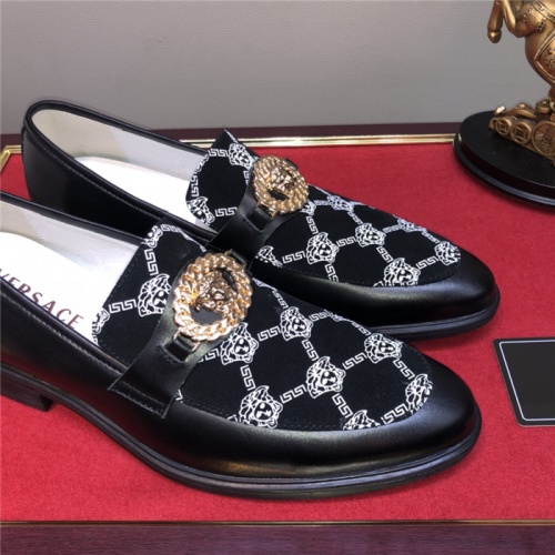 Replica Versace Leather Shoes For Men #516649 $82.00 USD for Wholesale