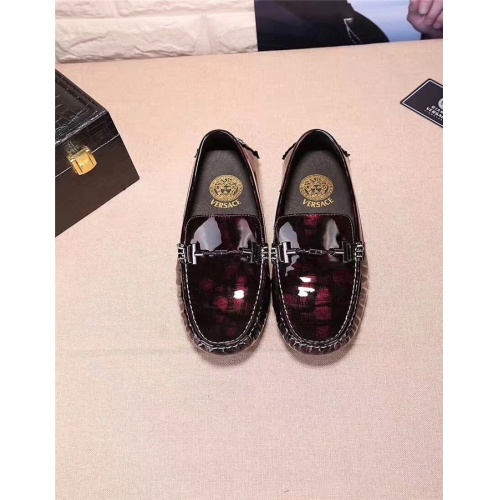 Replica Versace Leather Shoes For Men #516661 $72.00 USD for Wholesale