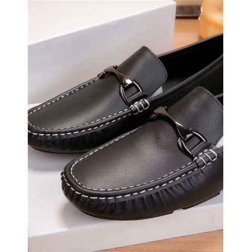 Replica Versace Leather Shoes For Men #516690 $76.00 USD for Wholesale