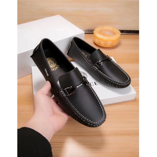 Replica Versace Leather Shoes For Men #516690 $76.00 USD for Wholesale