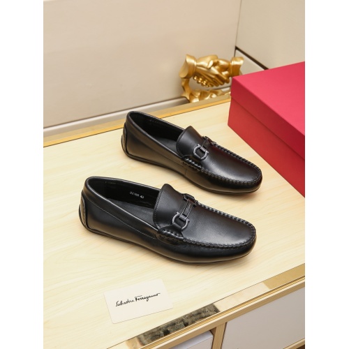 Replica Salvatore Ferragamo Leather Shoes For Men #518637 $68.00 USD for Wholesale