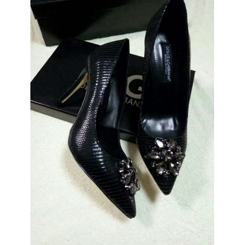 Dolce &amp; Gabbana D&amp;G High-Heeled Shoes For Women #520690 $80.00 USD, Wholesale Replica Dolce &amp; Gabbana D&amp;G High-Heeled Shoes