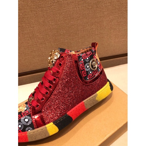 Replica Versace High Tops Shoes For Men #521920 $80.00 USD for Wholesale