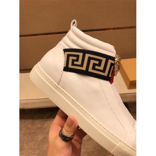 Replica Versace High Tops Shoes For Men #521929 $82.00 USD for Wholesale