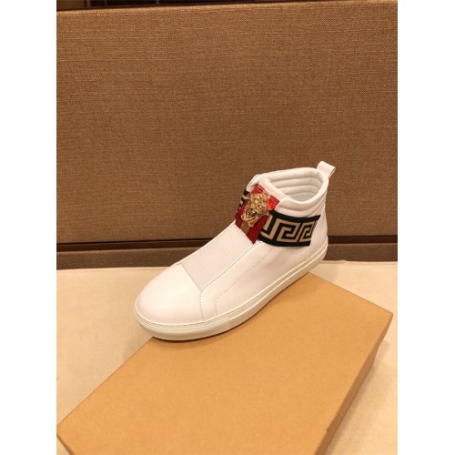 Replica Versace High Tops Shoes For Men #521929 $82.00 USD for Wholesale