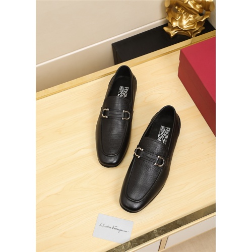 Replica Ferragamo Leather Shoes For Men #521953 $78.00 USD for Wholesale