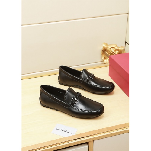 Replica Ferragamo Leather Shoes For Men #521962 $69.00 USD for Wholesale