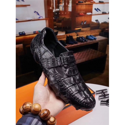 Hermes Leather Shoes For Men #521977 $80.00 USD, Wholesale Replica Hermes Leather Shoes