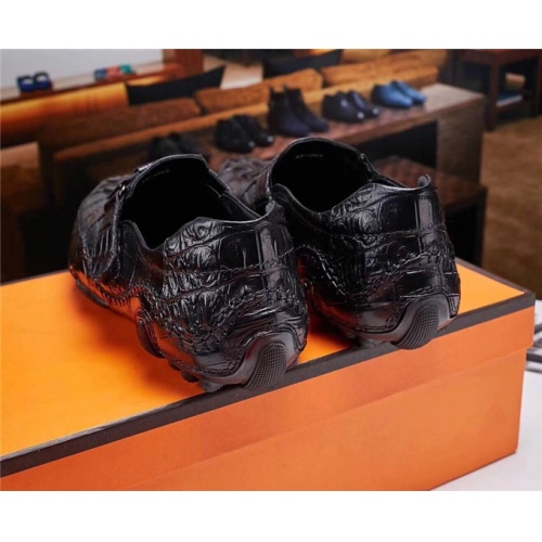 Replica Hermes Leather Shoes For Men #521977 $80.00 USD for Wholesale