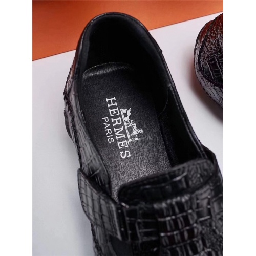 Replica Hermes Leather Shoes For Men #521978 $80.00 USD for Wholesale