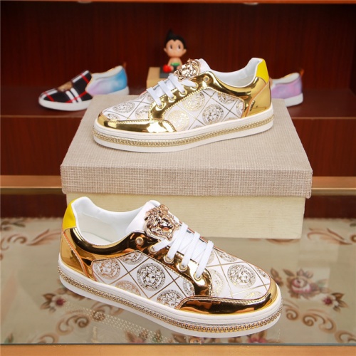 Replica Versace Leather Shoes For Men #522766 $76.00 USD for Wholesale