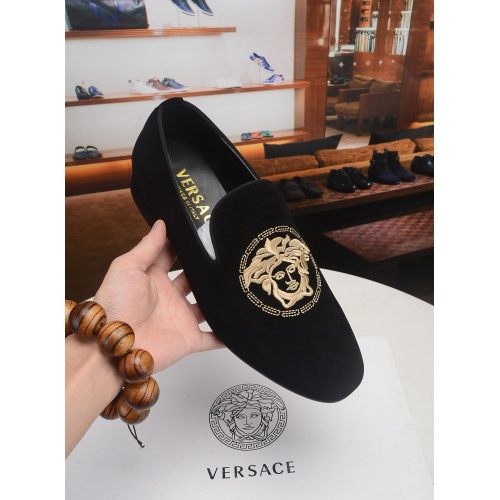Replica Versace Leather Shoes For Men #522787 $85.00 USD for Wholesale