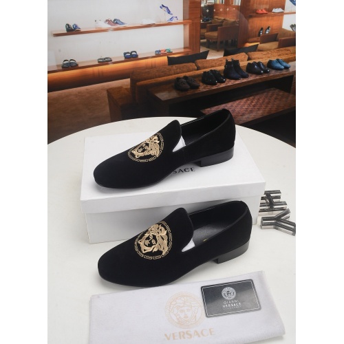 Replica Versace Leather Shoes For Men #522787 $85.00 USD for Wholesale