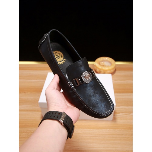 Replica Versace Leather Shoes For Men #522922 $72.00 USD for Wholesale