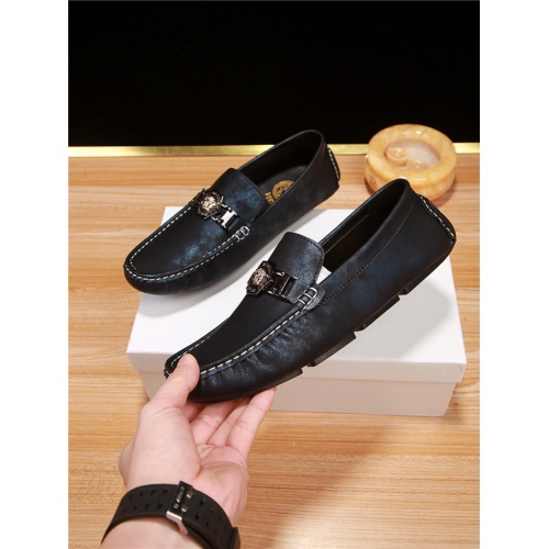 Replica Versace Leather Shoes For Men #522922 $72.00 USD for Wholesale