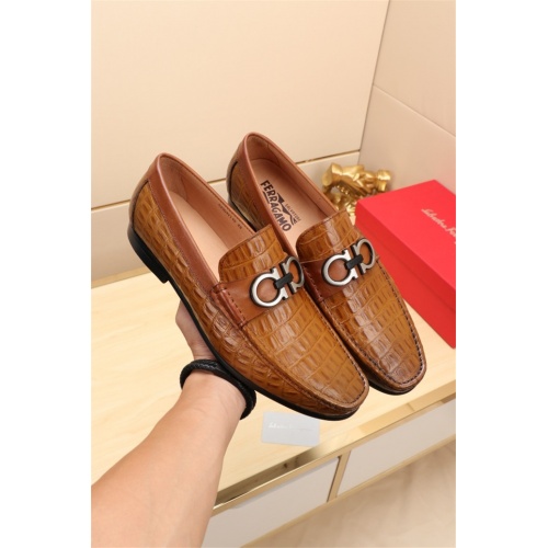 Ferragamo Leather Shoes For Men #524115 $76.00 USD, Wholesale Replica Salvatore Ferragamo Leather Shoes