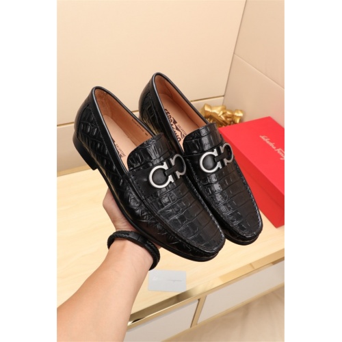 Ferragamo Leather Shoes For Men #524117 $76.00 USD, Wholesale Replica Salvatore Ferragamo Leather Shoes
