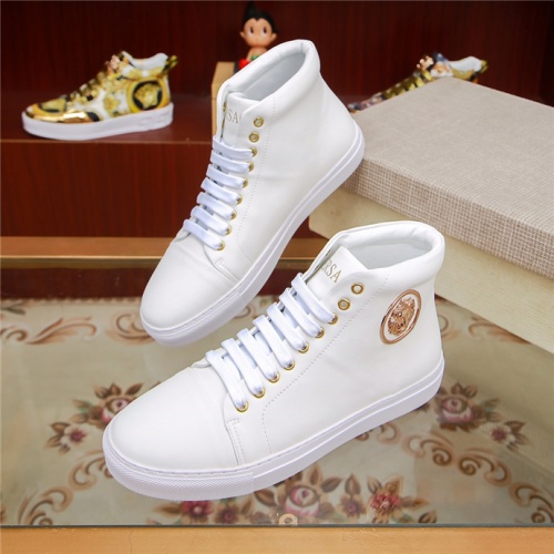 Replica Versace High Tops Shoes For Men #524340 $82.00 USD for Wholesale