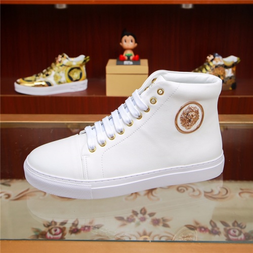 Replica Versace High Tops Shoes For Men #524340 $82.00 USD for Wholesale