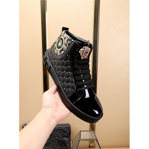Replica Versace High Tops Shoes For Men #524345 $80.00 USD for Wholesale