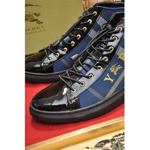 Replica Burberry High Tops Shoes For Men #528218 $80.00 USD for Wholesale