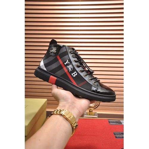 Replica Burberry High Tops Shoes For Men #528219 $80.00 USD for Wholesale