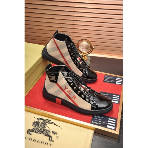 Burberry High Tops Shoes For Men #528220 $80.00 USD, Wholesale Replica Burberry High Tops Shoes