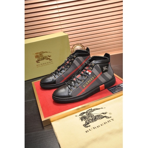 Replica Burberry High Tops Shoes For Men #528221 $80.00 USD for Wholesale