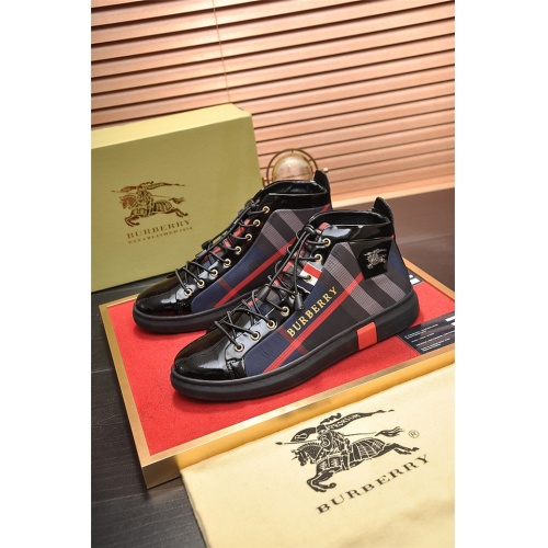 Replica Burberry High Tops Shoes For Men #528222 $80.00 USD for Wholesale