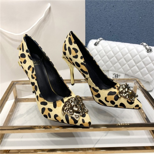 Versace High-Heeled Shoes For Women #528468 $80.00 USD, Wholesale Replica Versace High-Heeled Shoes