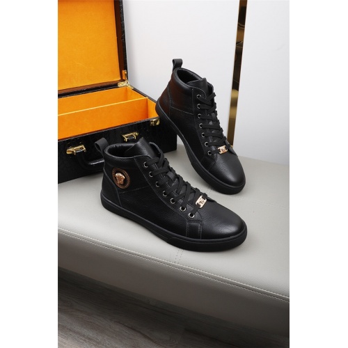 Versace High Tops Shoes For Men #528486 $82.00 USD, Wholesale Replica Versace High Tops Shoes