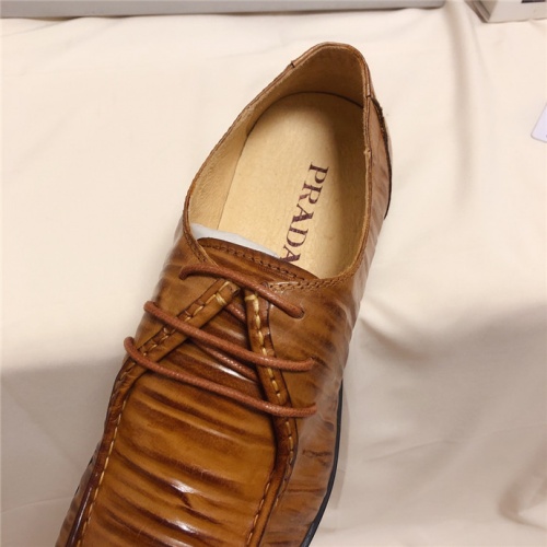 Replica Prada Leather Shoes For Men #528589 $82.00 USD for Wholesale