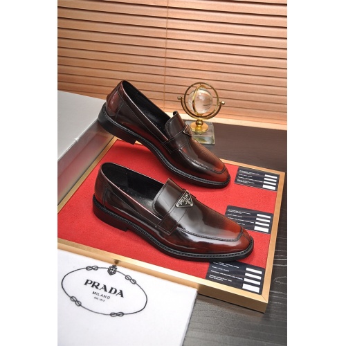 Prada Leather Shoes For Men #528613 $85.00 USD, Wholesale Replica Prada Leather Shoes