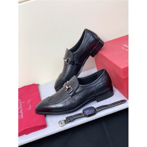 Salvatore Ferragamo Leather Shoes For Men #530884 $82.00 USD, Wholesale Replica Salvatore Ferragamo Leather Shoes