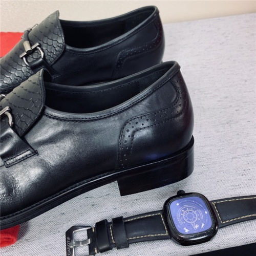 Replica Salvatore Ferragamo Leather Shoes For Men #530884 $82.00 USD for Wholesale