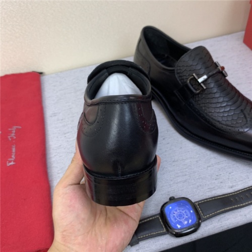 Replica Salvatore Ferragamo Leather Shoes For Men #530884 $82.00 USD for Wholesale