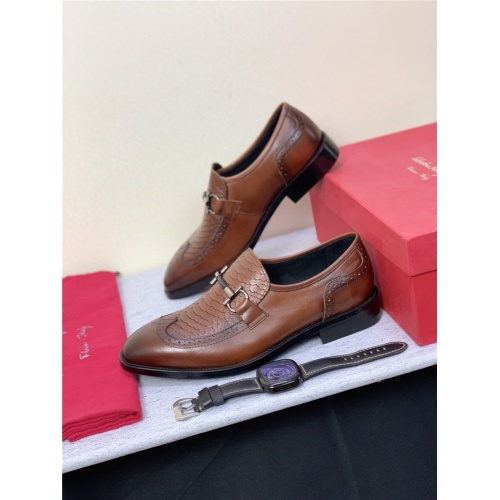 Salvatore Ferragamo Leather Shoes For Men #530886 $82.00 USD, Wholesale Replica Salvatore Ferragamo Leather Shoes