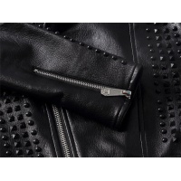 $93.00 USD Philipp Plein PP Leather Coats Long Sleeved For Men #531636