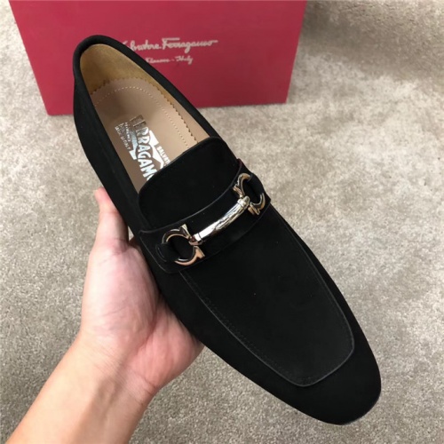 Replica Ferragamo Leather Shoes For Men #533958 $125.00 USD for Wholesale