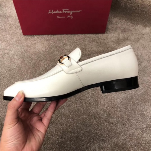 Replica Ferragamo Leather Shoes For Men #533959 $125.00 USD for Wholesale