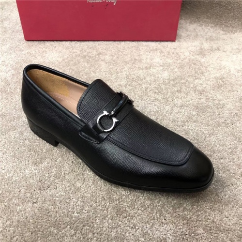 Replica Ferragamo Leather Shoes For Men #533960 $125.00 USD for Wholesale
