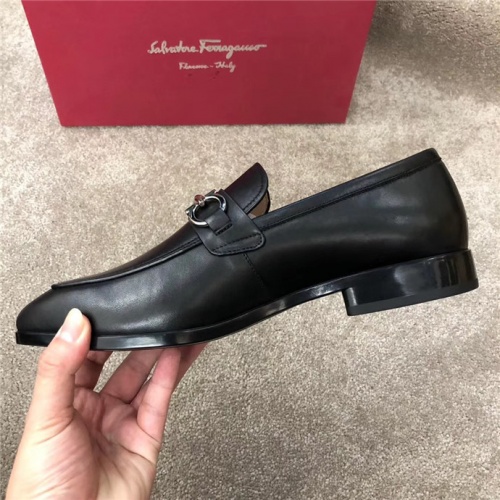 Replica Ferragamo Leather Shoes For Men #533962 $125.00 USD for Wholesale
